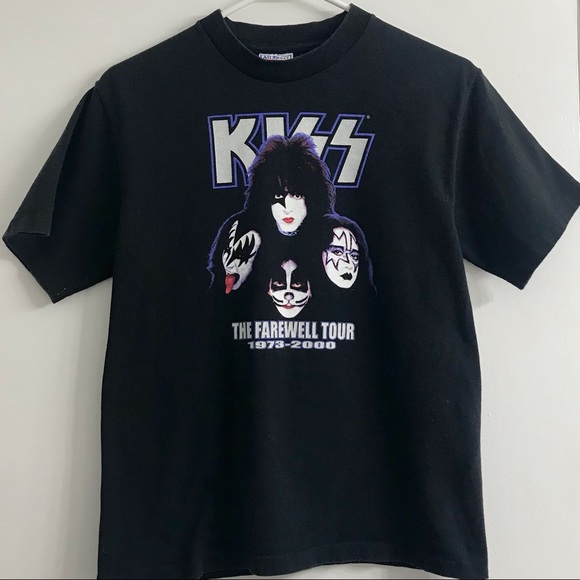 KISS Vintage Farewell Tour 1973-2000 Rock Concert Tee/ Band Tee 🤘Youth L - Picture 1 of 5
